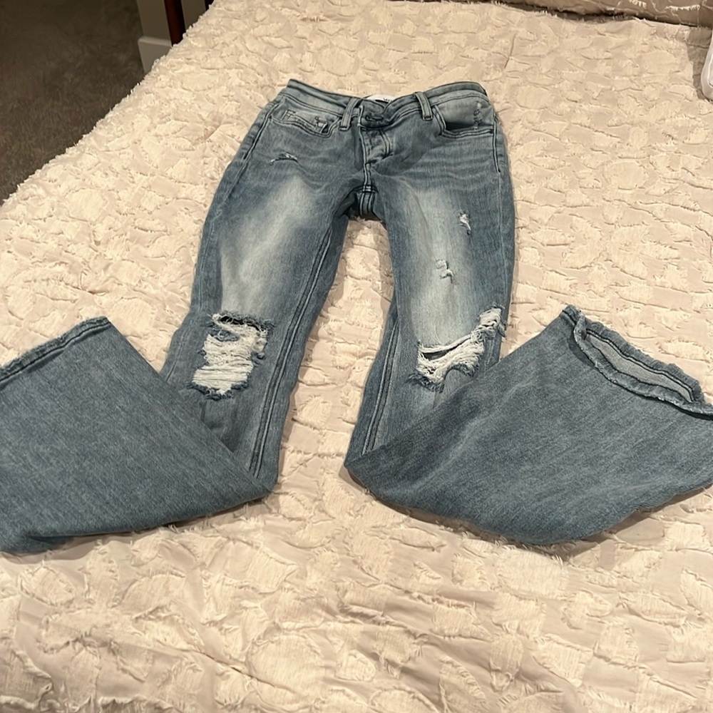 Vervet button fly flare jeans